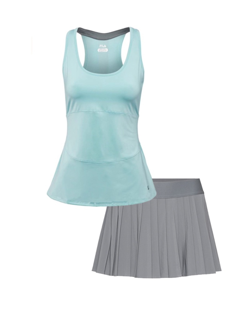 Fila Net Set Tennis Pleated Skort and Matching Tank Top Size Large EUC